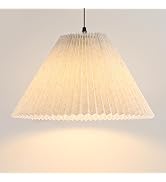 Pleated Lamp Shade for Arc/Arched Floor Lamps - Replacement Shade-Grey linen 16.5 inch E27