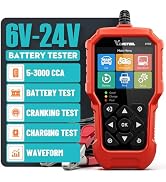 Car Battery Tester 6V 12V 24V VDIAGTOOL BT500, 5-3000 CCA Battery Load Tester, Starter Alternator...