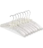 Whitmor 8PK Sat Blouse Hanger, 8 Count, Bone