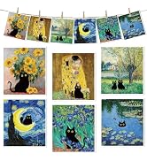 VISSTREE Black Cat Swedish Dishcloths for Kitchen, 6 Pack Cute Fun Reusable Swedish Dish Cloth, A...