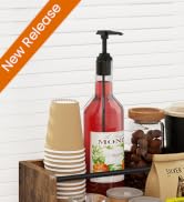 Homode Coffee Syrup Organizer Rack, 3-Tier 8 Bottles Syrup Stand with 35 K Cup Storage Drawer for...
