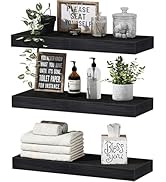 QEEIG Floating Shelves for Wall Bathroom Shelf Bedroom Kitchen Living Room Hanging Book Shelves S...