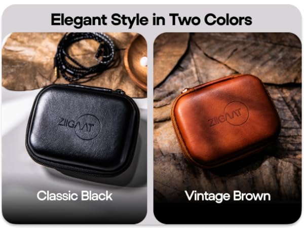 Linsoul ZiiGaat PELLEPOD Leather Earphone Case, Waterproof Protective Box for Storage of IEM