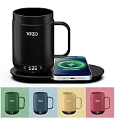 VFZO 16Oz Temperature Control Smart Mug, Self Heating Coffee Mug LED Display, 180 Min Battery Lif...