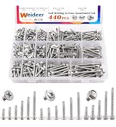 weideer 440pcs #8#10 Self Drilling Screws 410 Stainless Steel Self Tapping Screws Assortment Set ...