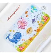 Secopad Kids Bath Mat for Tub Non Slip, 27.5in x 15in Large Cartoon Anti Slip Toddler Baby Bathtu...