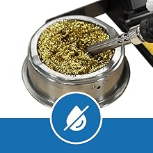 Waterless soldering iron tip cleaner