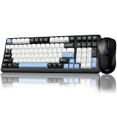 AULA Wireless Keyboard and Mouse Combo, F99 Mechanical Keyboards Hot Swappable Custom Keyboard+SC...
