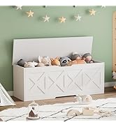 Homleke 47.2" Extra-Large Wooden Storage Chest – Farmhouse Toy Box, Entryway Bench, Bedroom Stora...