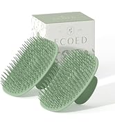Ecoed 2 PC Scalp Massager Shampoo Brush, Scalp Scrubber & Exfoliator for Dandruff Removal, Wet & ...