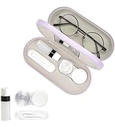 cauyuan Eyeglass Case,Double Sided Portable Contact Lens Case,2 in 1 Portable Contact Multifuncti...