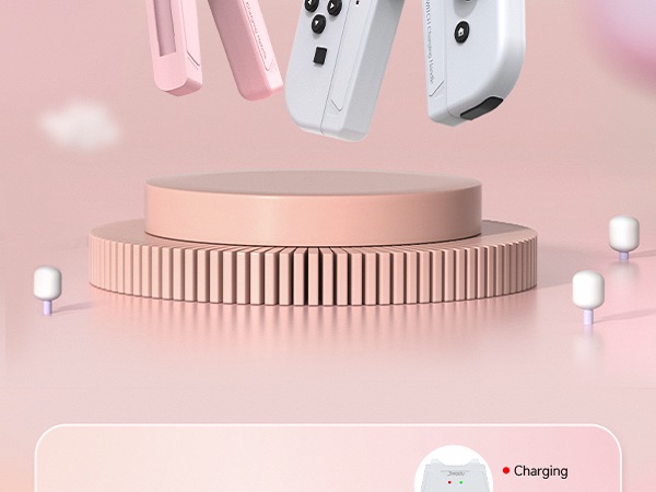 red indicator means charging, green indicator means fully charged.