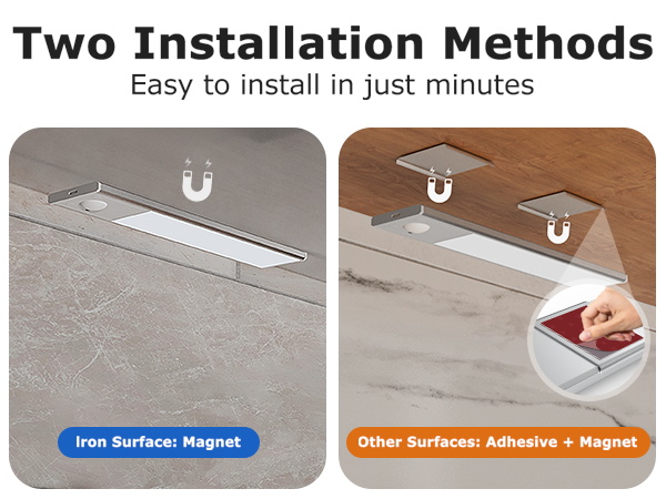 under cabinet lights wireless installation with magnet