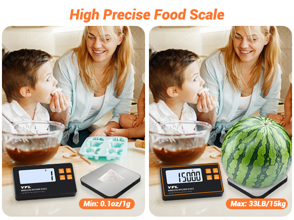 Wireless Kitchen Scale with Remote Display