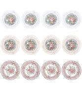 beinkmake 12Pcs Vintage Lace Coasters Floral Fabric Coasters Embroidery Cloth Coaster Round Retro...