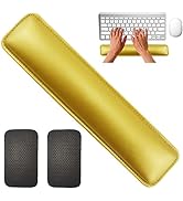 Keyboard Wrist Rest by Rancco, 14.5" Leatherette Stitched Edge Soft Memory Foam Gaming Mouse Wris...