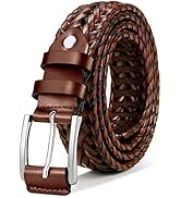 BULLIANT Mens Belts,Leather Woven Braided Belts for Gift Men Casual Jeans Golf