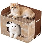 Cat Houses for Indoor Cats, Two-Story Cat Bed Cube for Multiple Small Kittens, Removable Felt Cat...
