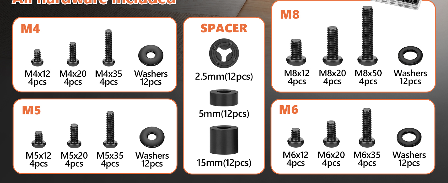 TV Mounting Hardware TV Mount Screws Kit