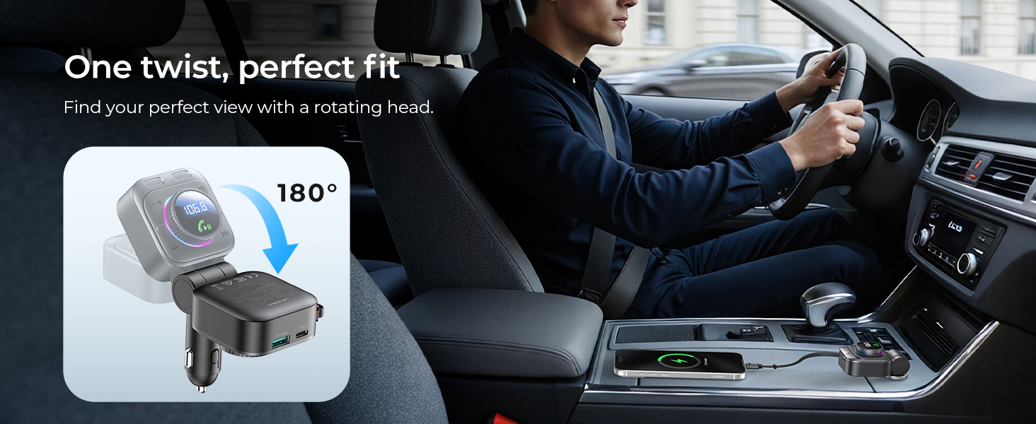 180° Rotatable fm transmitter