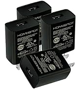 HomeSpot UL-Listed Universal US 5V1A USB Wall Charger Plug in-Door Power AC Adapter for Travel Of...