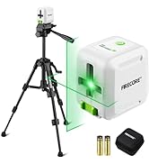 Laser Level with Tripod, Firecore 82Ft Green Self Leveling Cross Line Laser Measuring Leveler Too...