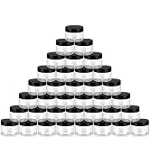 Loretoy 36 Pack 4 OZ Plastic Jars with Lids, BPA Free, Reusable, Refillable Transparent Cosmetic ...