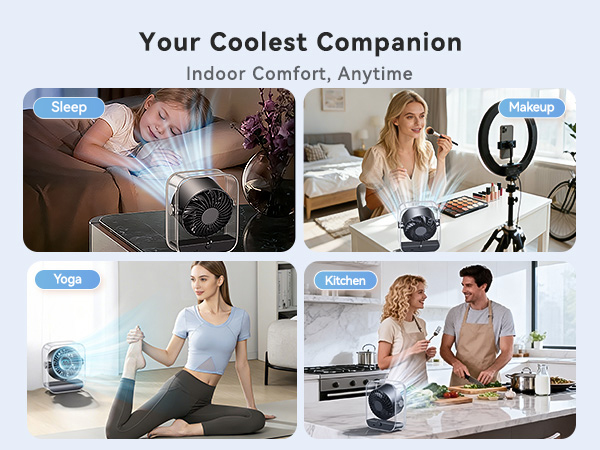 rechargeable desk fan