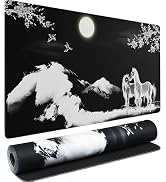 Large Mouse Pad, Waterproof Extra Large Mousepad with Stitched Edges, 31.5" x 15.7" Non-Slip Rubb...