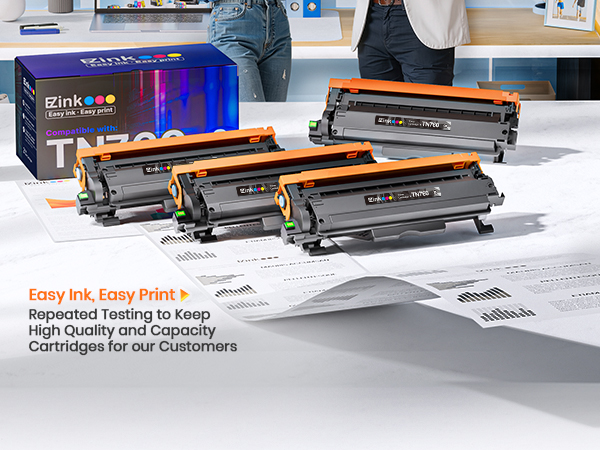 E-Z Ink Compatible TN760 Toner Cartridges Replacement for Brother TN-760 TN730 TN-730