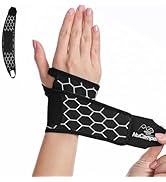 NuCamper Wrist Brace for Carpal Tunnel Pain Relief, Adjustable Wrist Wraps Compression Strap Fit ...