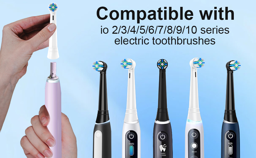 Replacement Heads Compatible with Oral B io Electric Toothbrush