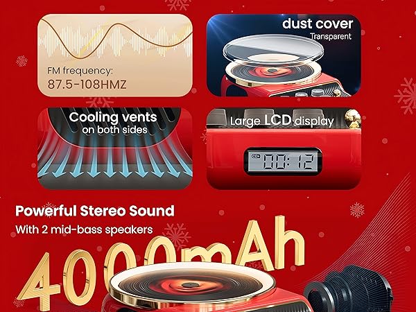 CD Player with Bluetooth Speakers