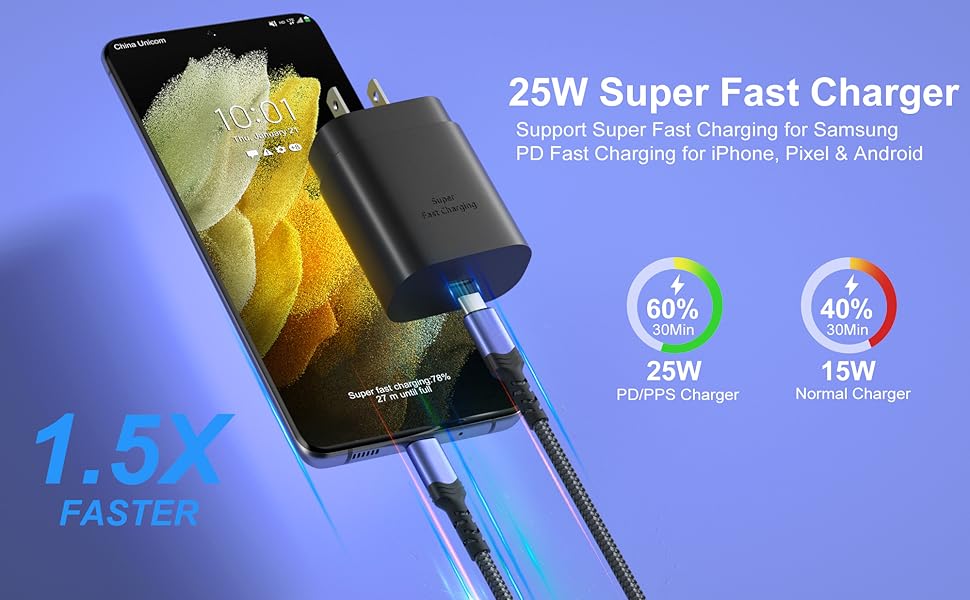 25W charger usb c