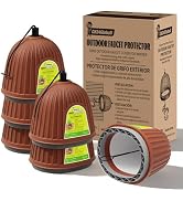6 Pack Multi Layer Plastic Outdoor Faucet Cover for Winter, Insulated Spigot Cover with Soft Rubb...