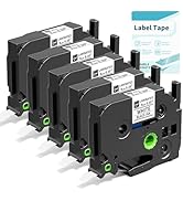 EazeID TZe-221 TZ221 Compatible with Brother P Touch TZe TZ Tape 9mm 0.35 Laminated White Label T...