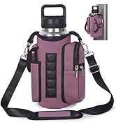 AORTDES Magnetic Gym Tote,18-40oz Water Bottle Bag Holder,Neoprene Case Pouch with Phone Pocket,M...