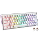 abucow 60% Mechanical Gaming Keyboard Brown Switch Wired Compact Keyboard with RGB Backlight Anti...