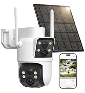 LIWAN Solar Camera Outdoor Wireless, Dual Lens, 2.4GHz WiFi Security Camera | Outside Cameras for...