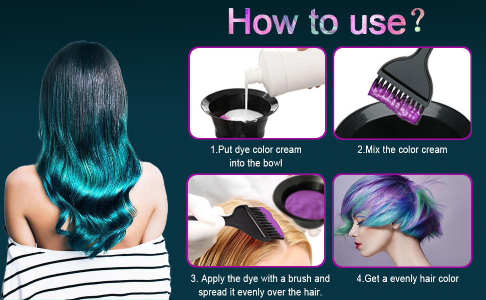hair dye brush and bowl set