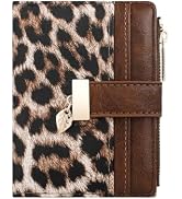 Pomelo Best Wallet Women Bifold Leather Wallets for Women Credit Card Holder with ID Window Zippe...