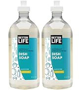 Better Life Dish Soap - Liquid Dishwashing Soap with Vitamin E and Aloe for Home & Kitchen Sink -...