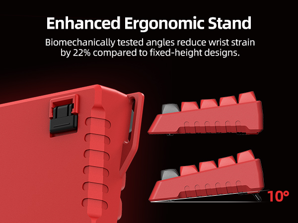 ergonomic stand backlit keyboard