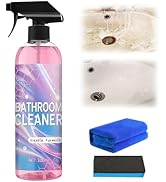 Diinou Bathroom Descaler Foam Cleaner, 10 Fl Oz Powerful Pink Bathroom Cleaner Spray,Bathrooms De...