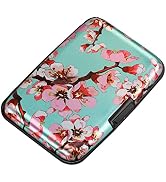 ELFISH Mini RFID Aluminum Wallet Credit Cards Holder Business Card Case Metal ID Case for Men Wom...