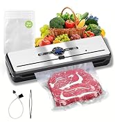 Food Vacuum Sealer Machine, 70KPA Powerful Pro Vaccum Sealer, Full Automatic with Double Heat Sea...