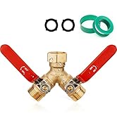 Caravista Garden Water Hose Splitter - RV Water Splitter 2 Way Heavy Duty Brass Spigot Hose Split...