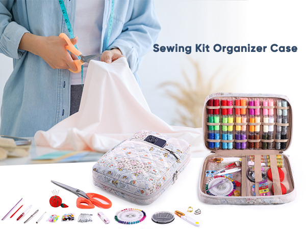 Large Sewing Kit Organizer Case for Beginners