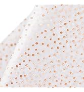 WRAPAHOLIC Gift Wrapping Tissue Paper - 25 Sheets Metallic Rose Gold Dots Tissue Gift Wrap Paper ...