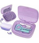MURRI&MURRDI Retainer Case, Denture Bath Box with Strainer Basket, Mouth Guard Case, Braces Clean...